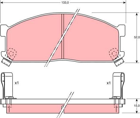 TRW GDB737 - Гальмівні колодки, дискові гальма autozip.com.ua