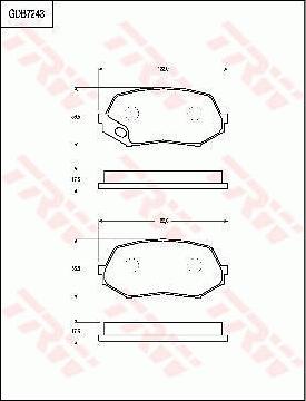 TRW GDB7243 - Гальмівні колодки, дискові гальма autozip.com.ua