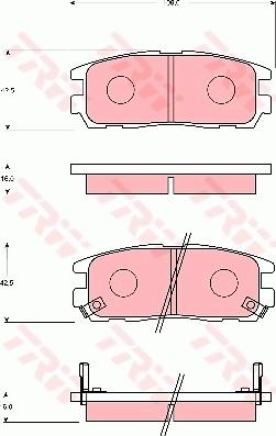 TRW GDB7205 - Гальмівні колодки, дискові гальма autozip.com.ua