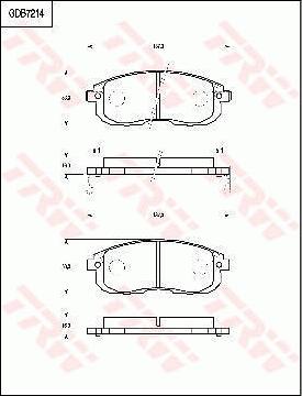 TRW GDB7214 - Гальмівні колодки, дискові гальма autozip.com.ua