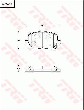 TRW GDB7218 - Гальмівні колодки, дискові гальма autozip.com.ua