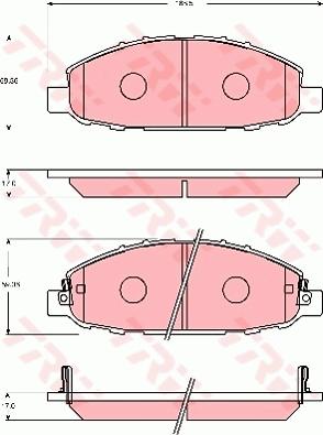 TRW GDB7236 - Гальмівні колодки, дискові гальма autozip.com.ua