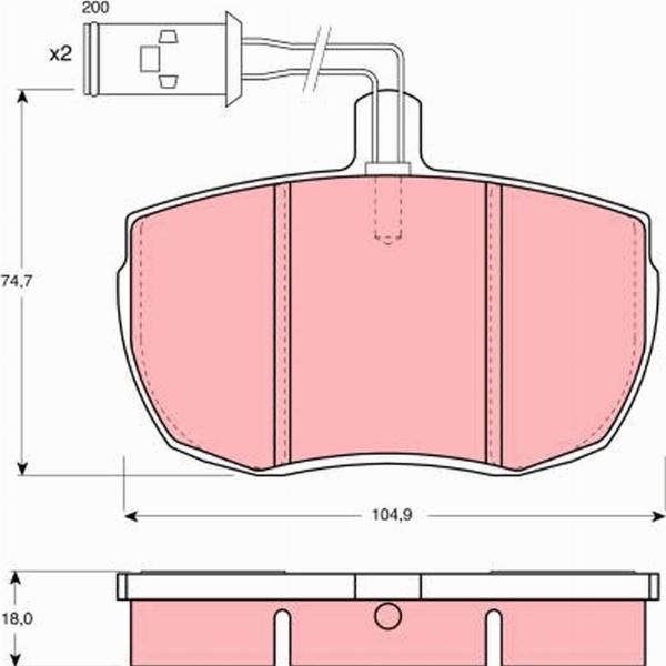 TRW GDB779 - Гальмівні колодки, дискові гальма autozip.com.ua