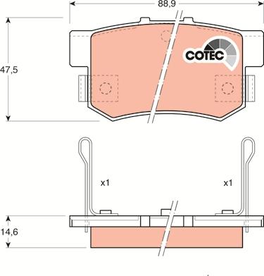 TRW GDB774 - Гальмівні колодки, дискові гальма autozip.com.ua