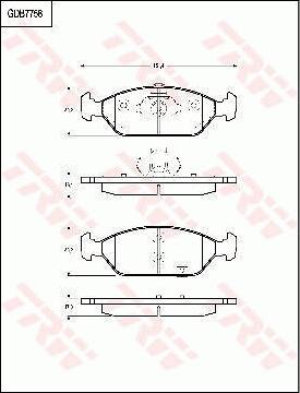 TRW GDB7758 - Гальмівні колодки, дискові гальма autozip.com.ua