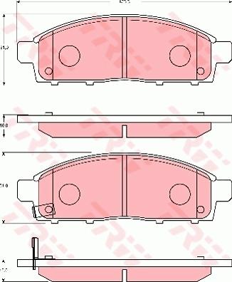 TRW GDB7704AT - Гальмівні колодки, дискові гальма autozip.com.ua