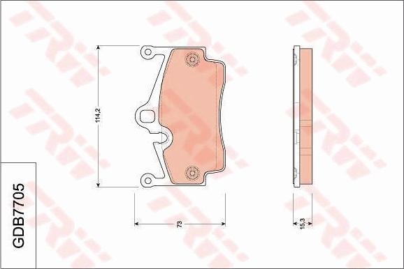 TRW GDB7705 - Гальмівні колодки, дискові гальма autozip.com.ua