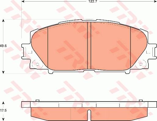 TRW GDB7706 - Гальмівні колодки, дискові гальма autozip.com.ua