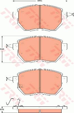 TRW GDB7700 - Гальмівні колодки, дискові гальма autozip.com.ua