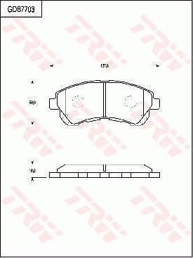 TRW GDB7703 - Гальмівні колодки, дискові гальма autozip.com.ua