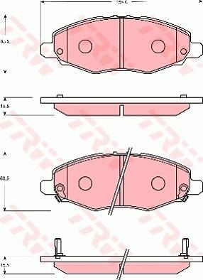 TRW GDB7702 - Гальмівні колодки, дискові гальма autozip.com.ua