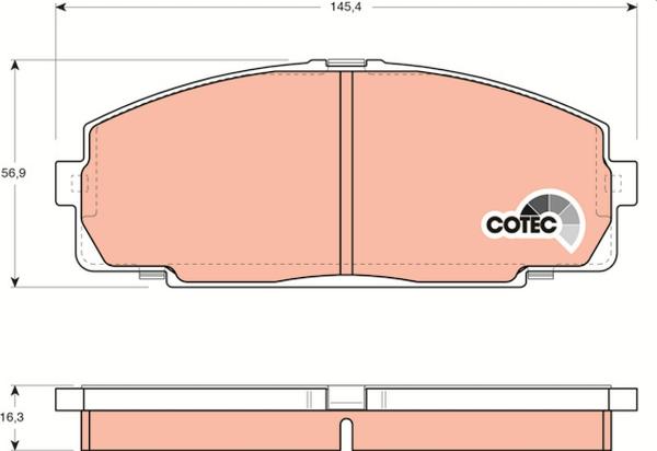TRW GDB770 - Гальмівні колодки, дискові гальма autozip.com.ua