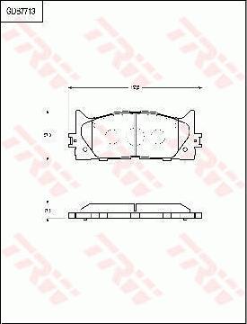 TRW GDB7713 - Гальмівні колодки, дискові гальма autozip.com.ua