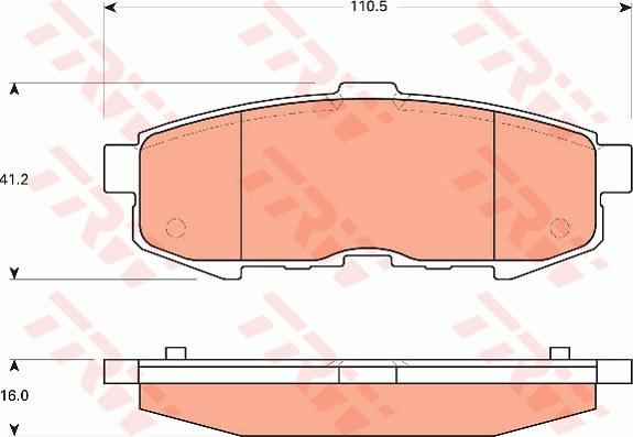 TRW GDB7717 - Гальмівні колодки, дискові гальма autozip.com.ua