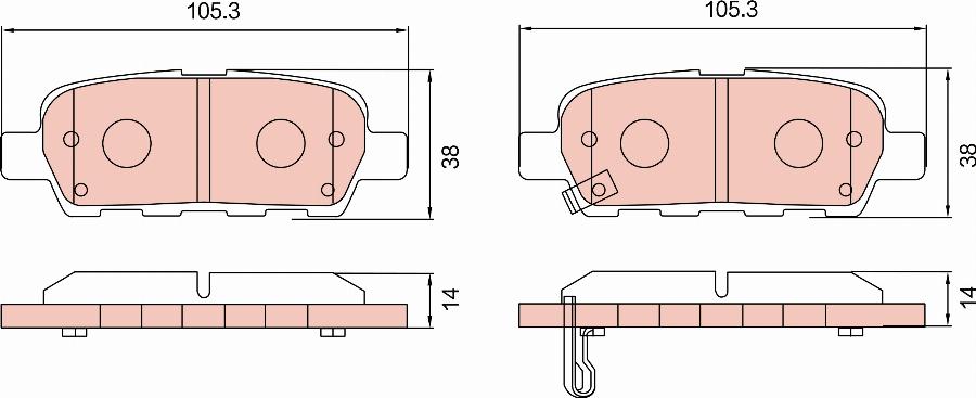 TRW GDB7784 - Гальмівні колодки, дискові гальма autozip.com.ua