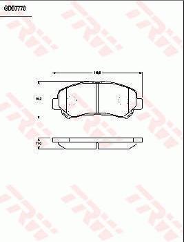 TRW GDB7783 - Гальмівні колодки, дискові гальма autozip.com.ua