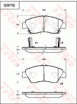 TRW GDB7730 - Гальмівні колодки, дискові гальма autozip.com.ua