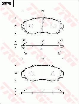 TRW GDB7738 - Гальмівні колодки, дискові гальма autozip.com.ua