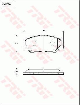 TRW GDB7733DT - Гальмівні колодки, дискові гальма autozip.com.ua