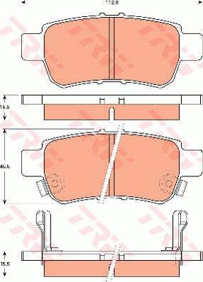 TRW GDB7726 - Гальмівні колодки, дискові гальма autozip.com.ua