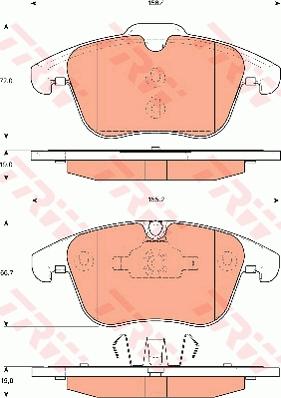 TRW GDB7722 - Гальмівні колодки, дискові гальма autozip.com.ua