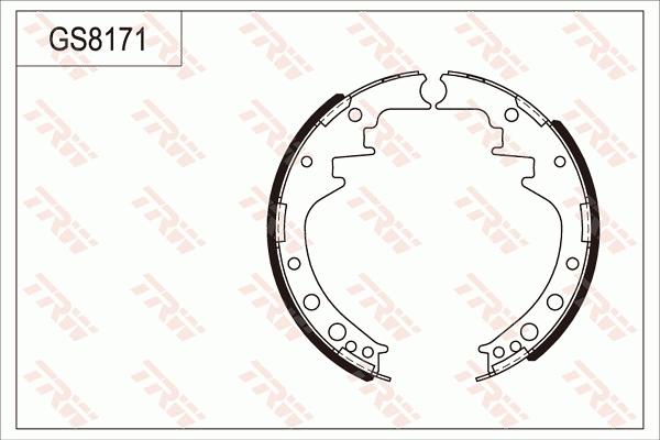 TRW GS8171 - Комплект гальм, барабанний механізм autozip.com.ua