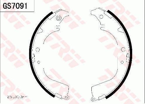 TRW GS7091 - Комплект гальм, барабанний механізм autozip.com.ua