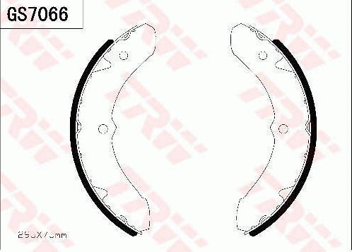 TRW GS7066 - Комплект гальм, барабанний механізм autozip.com.ua