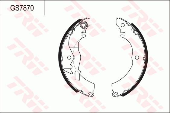 TRW GS7870 - Комплект гальм, барабанний механізм autozip.com.ua