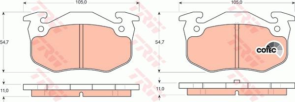 TRW GTD1092 - Комплект гальм, дисковий гальмівний механізм autozip.com.ua