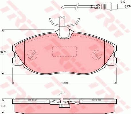 TRW GTD1043 - Комплект гальм, дисковий гальмівний механізм autozip.com.ua