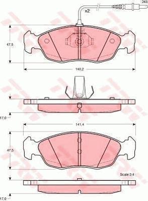 TRW GTD1024 - Комплект гальм, дисковий гальмівний механізм autozip.com.ua