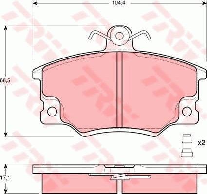 TRW GTD1026 - Комплект гальм, дисковий гальмівний механізм autozip.com.ua