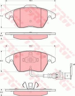 TRW GTD1142 - Комплект гальм, дисковий гальмівний механізм autozip.com.ua