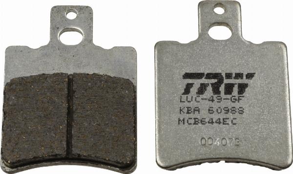TRW MCB644EC - Гальмівні колодки, дискові гальма autozip.com.ua