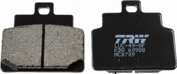 TRW MCB709 - Гальмівні колодки, дискові гальма autozip.com.ua