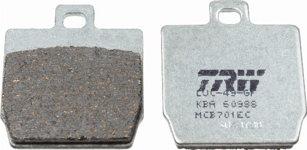 TRW MCB701EC - Гальмівні колодки, дискові гальма autozip.com.ua