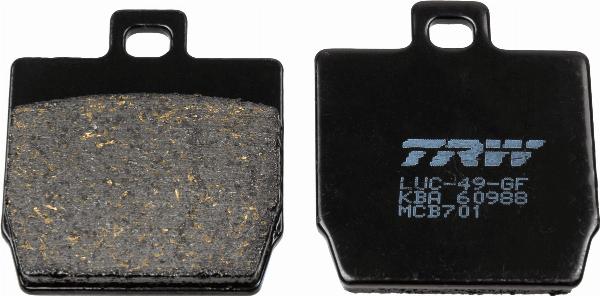 TRW MCB701 - Гальмівні колодки, дискові гальма autozip.com.ua