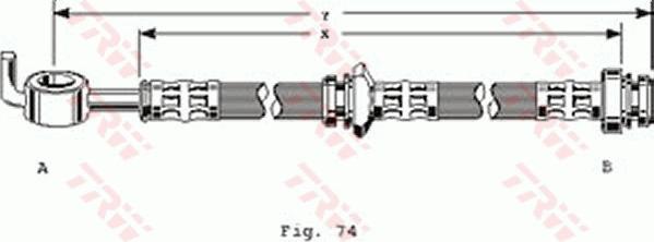 TRW PHD163 - Гальмівний шланг autozip.com.ua