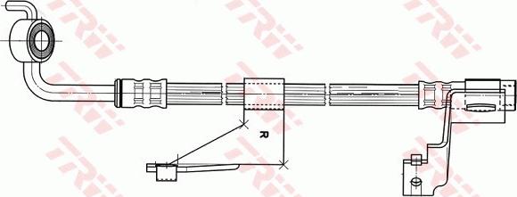 TRW PHD363 - Гальмівний шланг autozip.com.ua