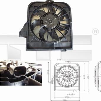 TYC 804-0003 - Вентилятор, охолодження двигуна autozip.com.ua
