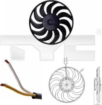 TYC 802-0052 - Вентилятор, охолодження двигуна autozip.com.ua