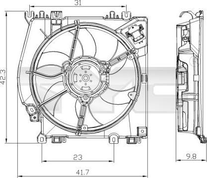 TYC 828-0001 - Вентилятор, охолодження двигуна autozip.com.ua