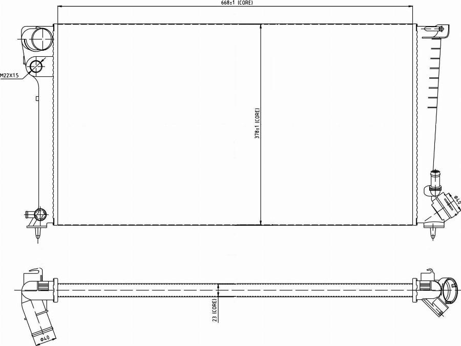 TYC 705-0001 - Радіатор, охолодження двигуна autozip.com.ua