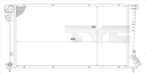 TYC 705-0002 - Радіатор, охолодження двигуна autozip.com.ua