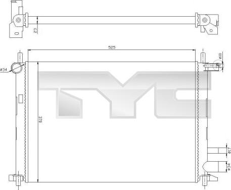 TYC 710-0054 - Радіатор, охолодження двигуна autozip.com.ua
