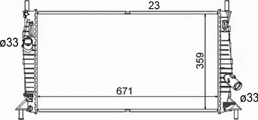 TYC 710-0056-R - Радіатор, охолодження двигуна autozip.com.ua