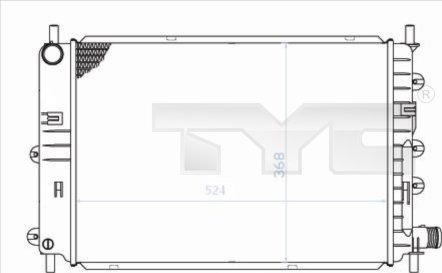 TYC 710-0034 - Радіатор, охолодження двигуна autozip.com.ua