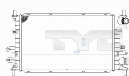 TYC 710-0033 - Радіатор, охолодження двигуна autozip.com.ua