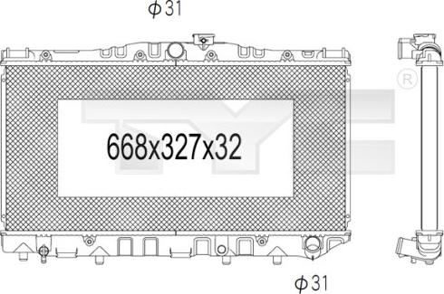 TYC 736-1030 - Радіатор, охолодження двигуна autozip.com.ua